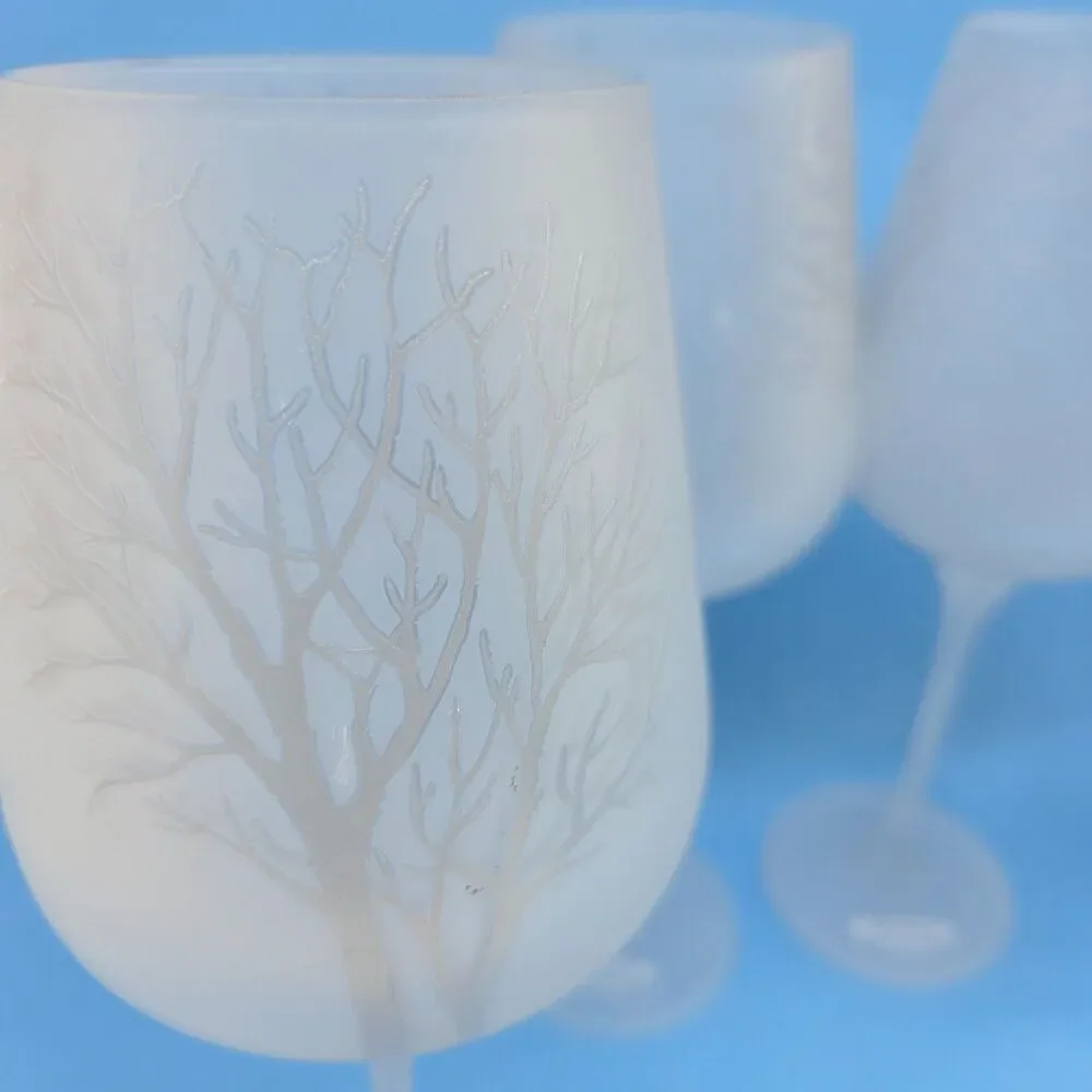 Belvedere Vodka Frosted Tree Cold Activated Glasses 9.5